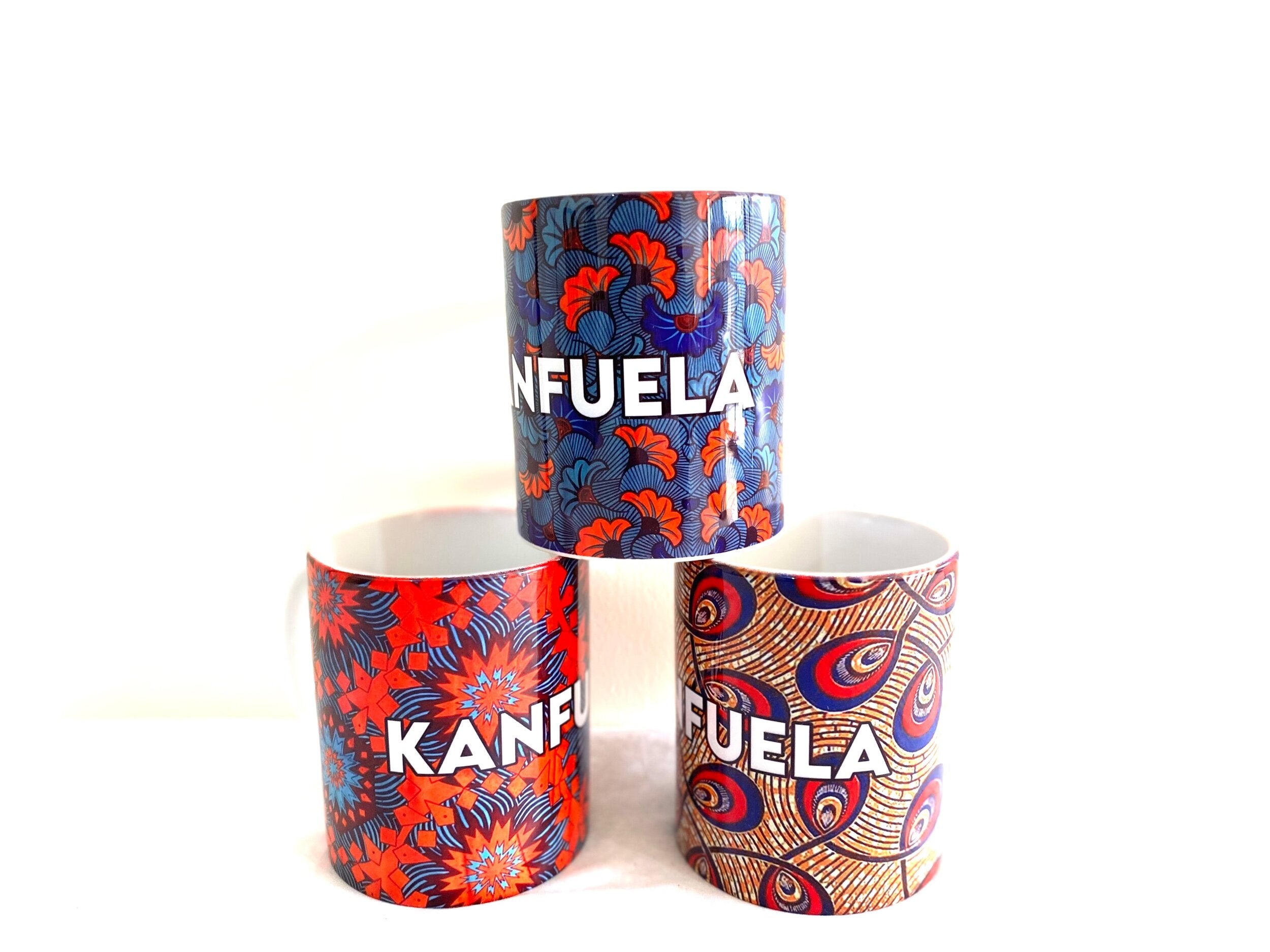 African Print Coffee Mug - Kanfuela -