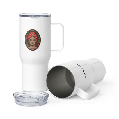 Coffee Travel Mug with a handle- Great for cold and hot drinks!