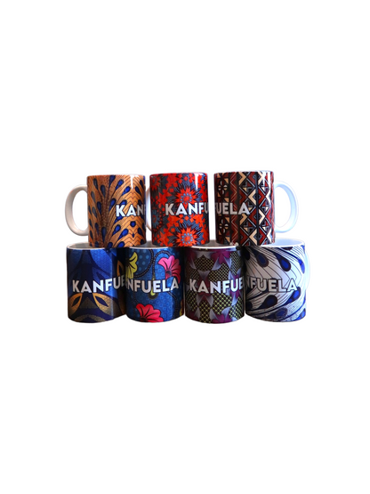 African Print Coffee Mug - Kanfuela -